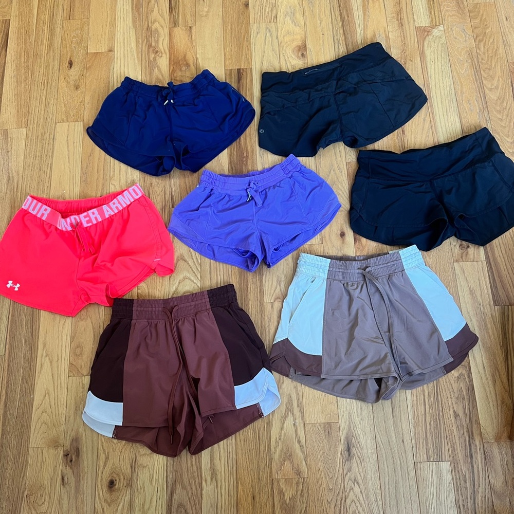 lululemon athletica Women's Athletic Shorts - Black, Purple, Brown